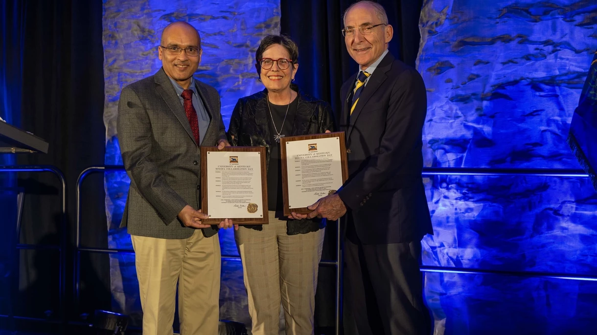 A photo of UK-Toyota 30th Anniversary Ceremony with the Lexington Mayor, Linda Gorton